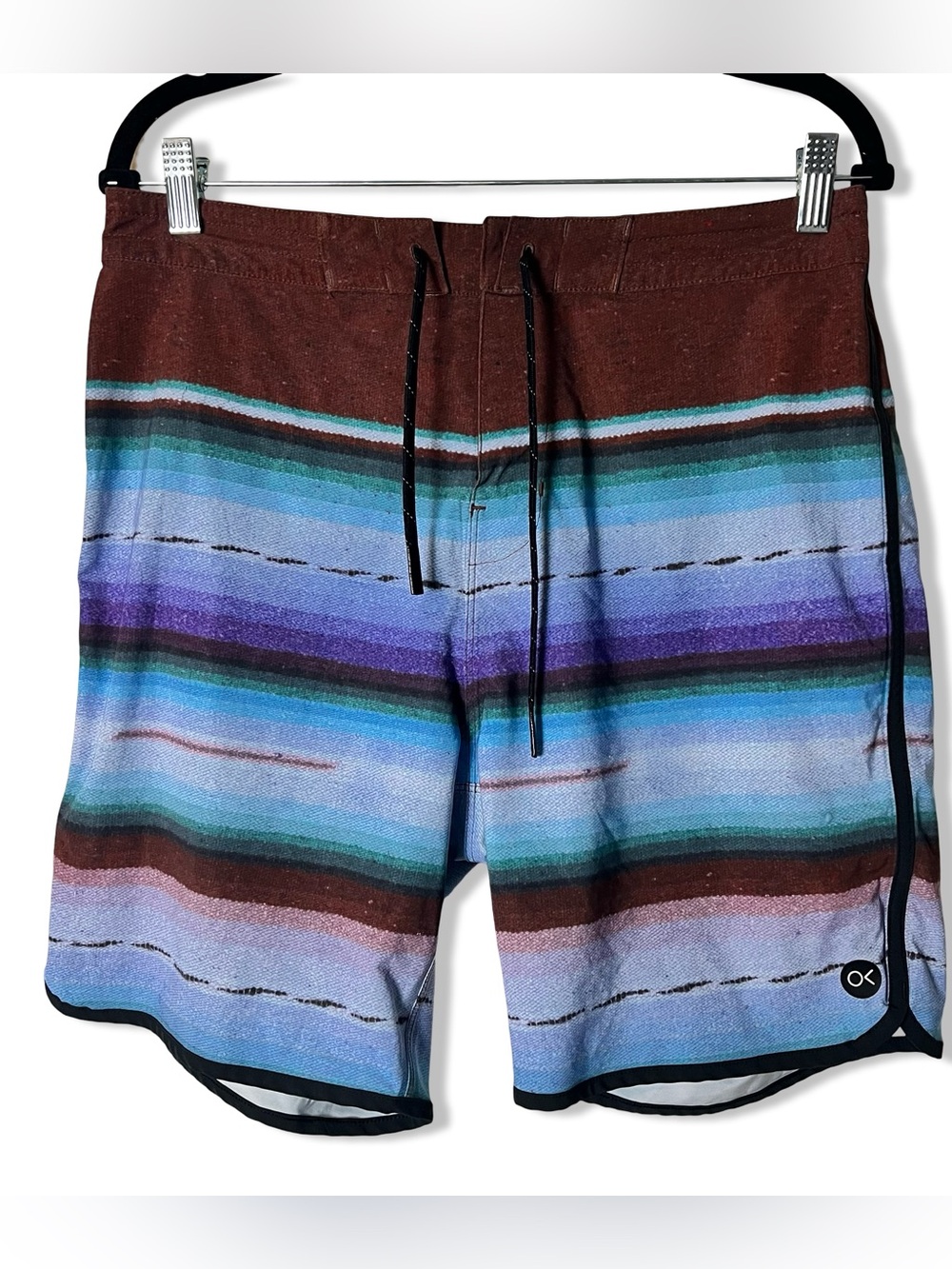 Outerknown Apex Trunk Kelly Slater Board Shorts Serape Stripe Multi Sz 31